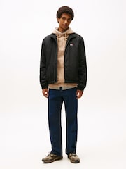 Tommy Jeans Black Water Repellent Relaxed Padded Jacket - Image 2 of 5