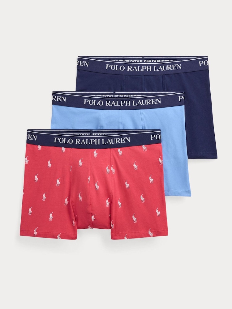 Azul - Polo Ralph Lauren Cotton Stretch Boxers 3 Pack - Imagen 1 de 1