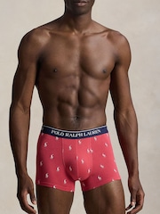 Polo Ralph Lauren Blue Cotton Stretch Boxers 3 Pack - Image 2 of 5