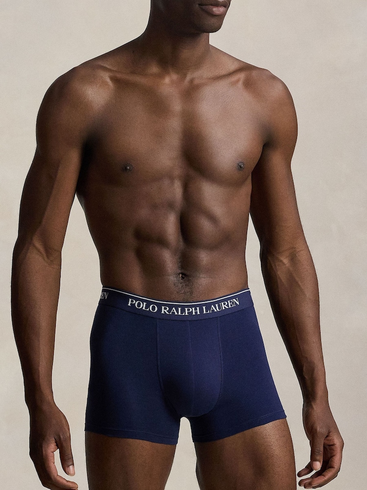 Polo Ralph Lauren Blue Cotton Stretch Boxers 3 Pack - Image 5 of 5 Polo Ralph Lauren Blue Cotton Stretch Boxers 3 Pack - Image 5 of 5