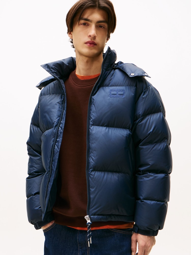 Tommy Jeans Blue Water Repellent Ripstop Alaska Puffer Jacket - Image 1 of 5 Tommy Jeans Blue Water Repellent Ripstop Alaska Puffer Jacket - Image 1 of 5