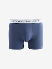 Polo Ralph Lauren Blue Stretch Cotton Long Boxers 3 Pack - Image 3 of 4