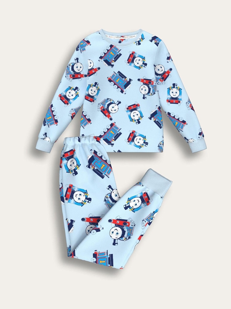 Brand Threads Blue Boys Thomas The Tank Fleece Pyjamas Set - Image 1 of 2 Brand Threads Blue Boys Thomas The Tank Fleece Pyjamas Set - Image 1 of 2