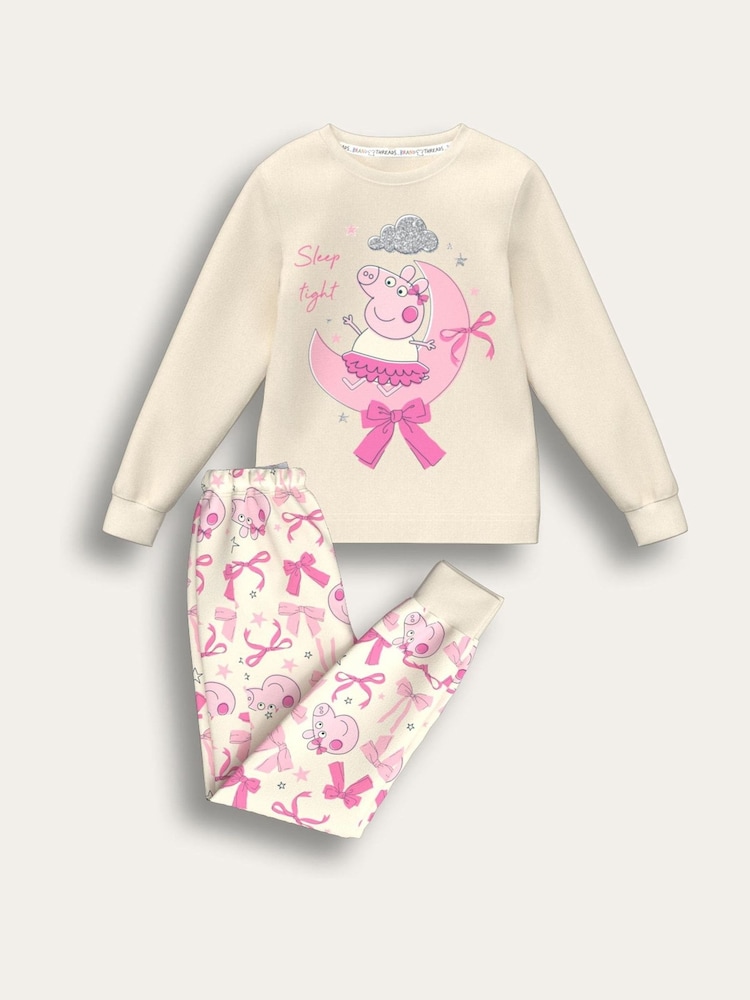 Brand Threads Pink Peppa Pig Girls Pyjamas Set - Image 1 of 2 Brand Threads Pink Peppa Pig Girls Pyjamas Set - Image 1 of 2