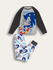Brand Threads Blue Sonic The Hedgehog Boys Pyjamas - Image 1 of 2