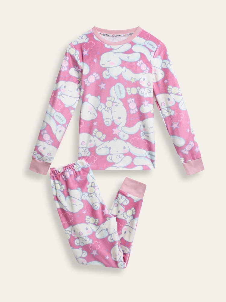 Brand Threads Pink Hello Kitty Fleece Pyjama Set - Image 1 of 3 Brand Threads Pink Hello Kitty Fleece Pyjama Set - Image 1 of 3