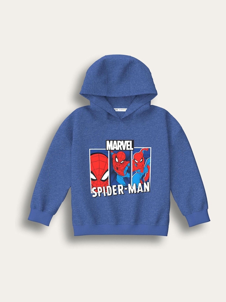 Brand Threads Blue Spiderman Hoodie - Image 1 of 2 Brand Threads Blue Spiderman Hoodie - Image 1 of 2