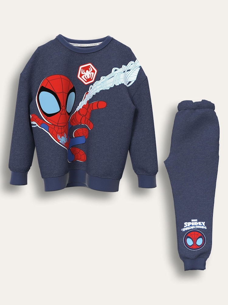 Brand Threads Blue Spidey and His Amazing Friends Joggers Set - Image 1 of 2 Brand Threads Blue Spidey and His Amazing Friends Joggers Set - Image 1 of 2