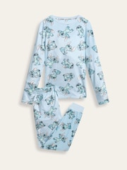 Brand Threads Blue Ladies Disney Stitch Fleece Pyjamas Set - Image 5 of 7