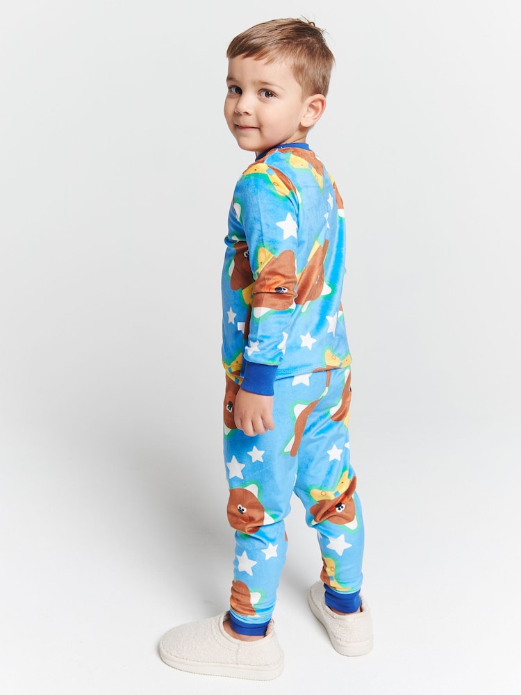 Brand Threads Blue Hey Duggee Fleece Pyjama Set - Image 2 of 6 Brand Threads Blue Hey Duggee Fleece Pyjama Set - Image 2 of 6