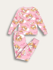Brand Threads Pink Paw Patrol Girls Fleece Pyjamas Set - Image 1 of 2