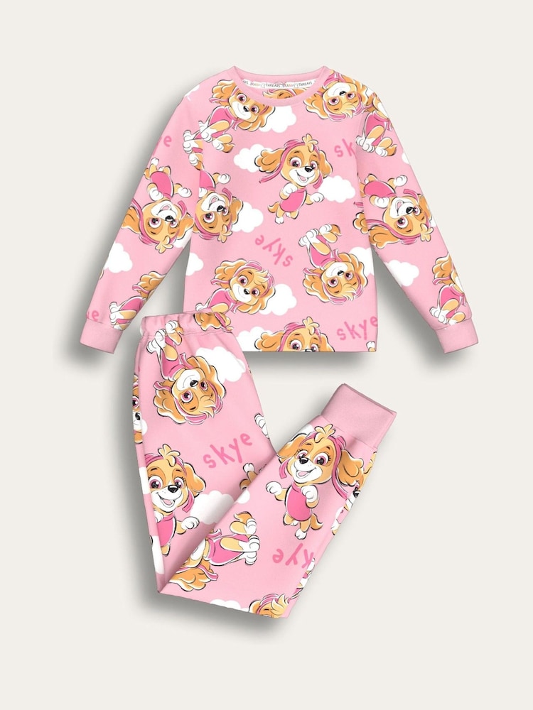 Brand Threads Pink Paw Patrol Girls Fleece Pyjamas Set - Image 1 of 2 Brand Threads Pink Paw Patrol Girls Fleece Pyjamas Set - Image 1 of 2