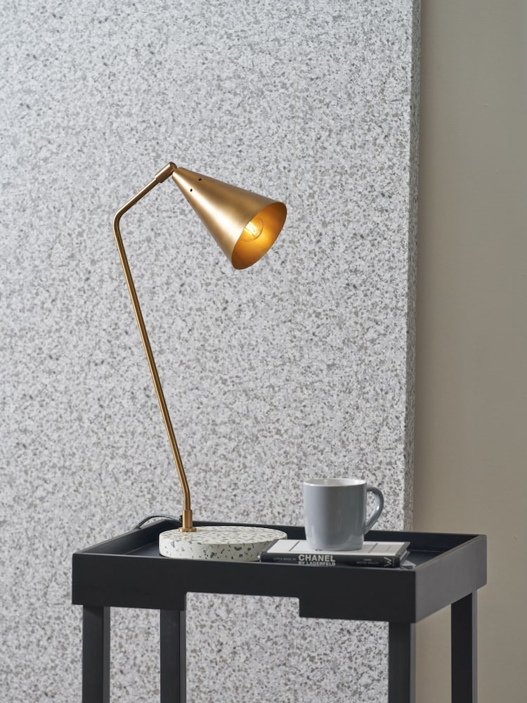Designers Guild Bronze Pavonazzo Desk Lamp - Image 1 of 5