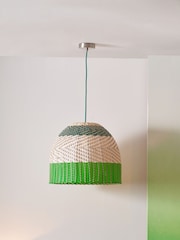 Designers Guild Emerald Brera Rattan Ceiling Pendant - Image 1 of 5