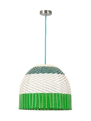 Designers Guild Emerald Brera Rattan Ceiling Pendant - Image 5 of 5