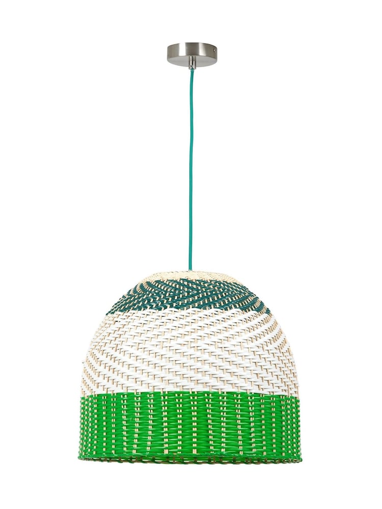 Designers Guild Emerald Brera Rattan Ceiling Pendant - Image 5 of 5