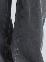 Religion Grey Eccentric Washed Wide Baggy Denim Jeans With Fitted Waist - Image 6 of 6