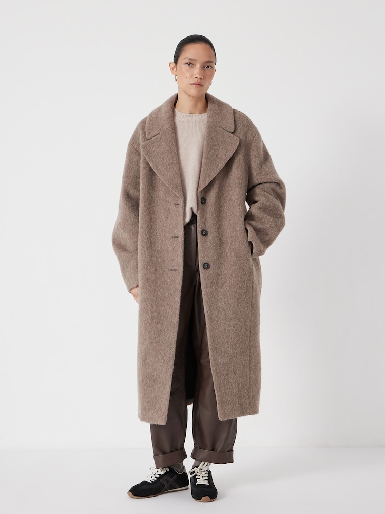 Hush Grey Italian Wool Cocoon Coat - Image 1 of 6 Hush Grey Italian Wool Cocoon Coat - Image 1 of 6