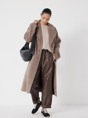 Hush Grey Italian Wool Cocoon Coat - Image 5 of 6