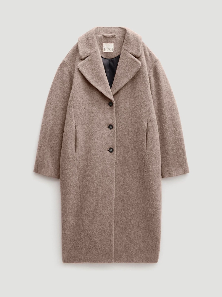 Hush Grey Italian Wool Cocoon Coat - Image 6 of 6