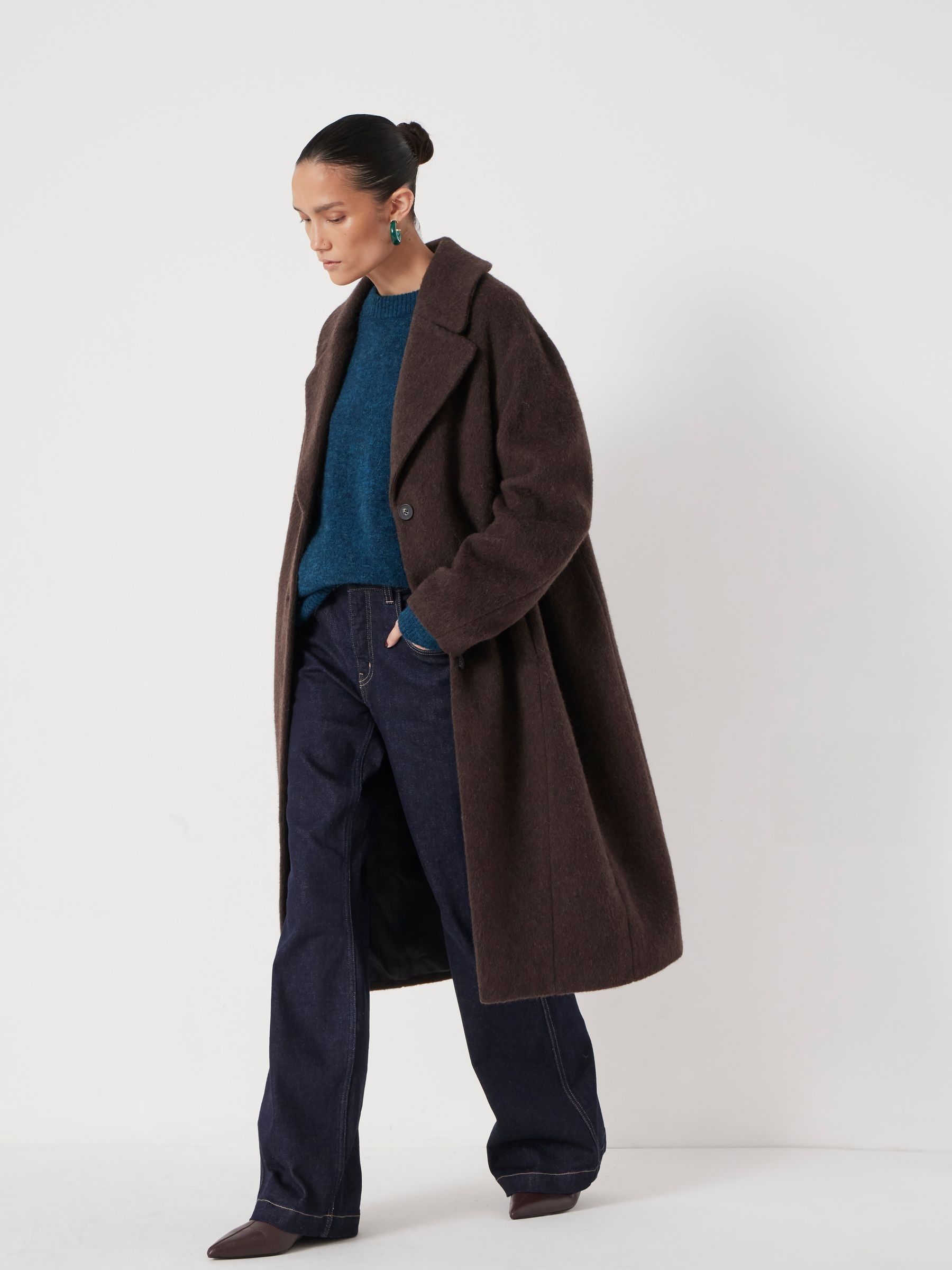 SUNSEA Polyys Wool Coat Ash Brown 3番 Buy Hush Brown Italian Cocoon Coat from Next Australia