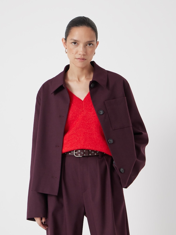 Hush Red Wool Blend Jacket - Image 1 of 5 Hush Red Wool Blend Jacket - Image 1 of 5