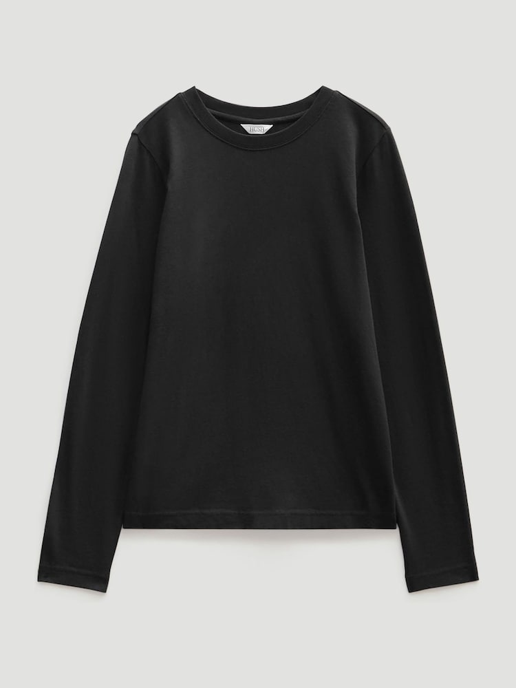 Hush Black Slim Long Sleeve T-Shirt - Image 1 of 1