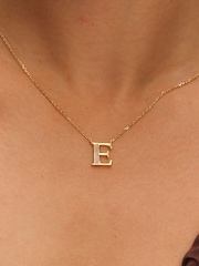 Inicio Gold Plated Mother of Pearl E Initial Pendant - Image 2 of 4