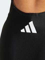adidas Black 3-Stripes V-Back Swimsuit - Image 3 of 5