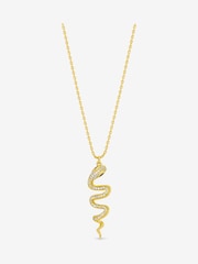 Inicio Gold Plated Crystal Snake Necklace - Image 1 of 1