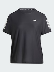 adidas Black Own The Run T-Shirt (Plus Size) - Image 4 of 5
