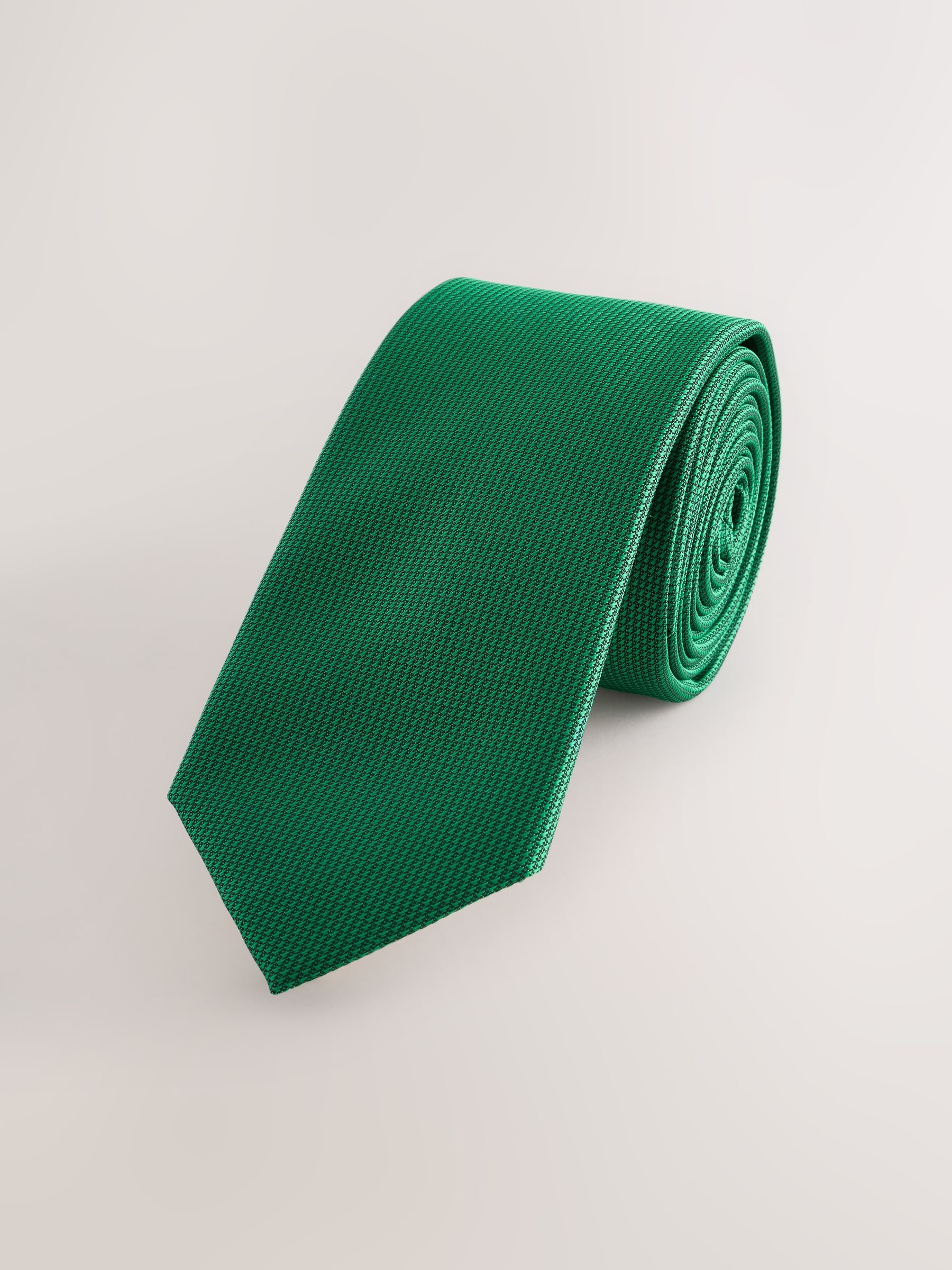 Buy Emerald Green - Slim - Textured Tie from Next Japan