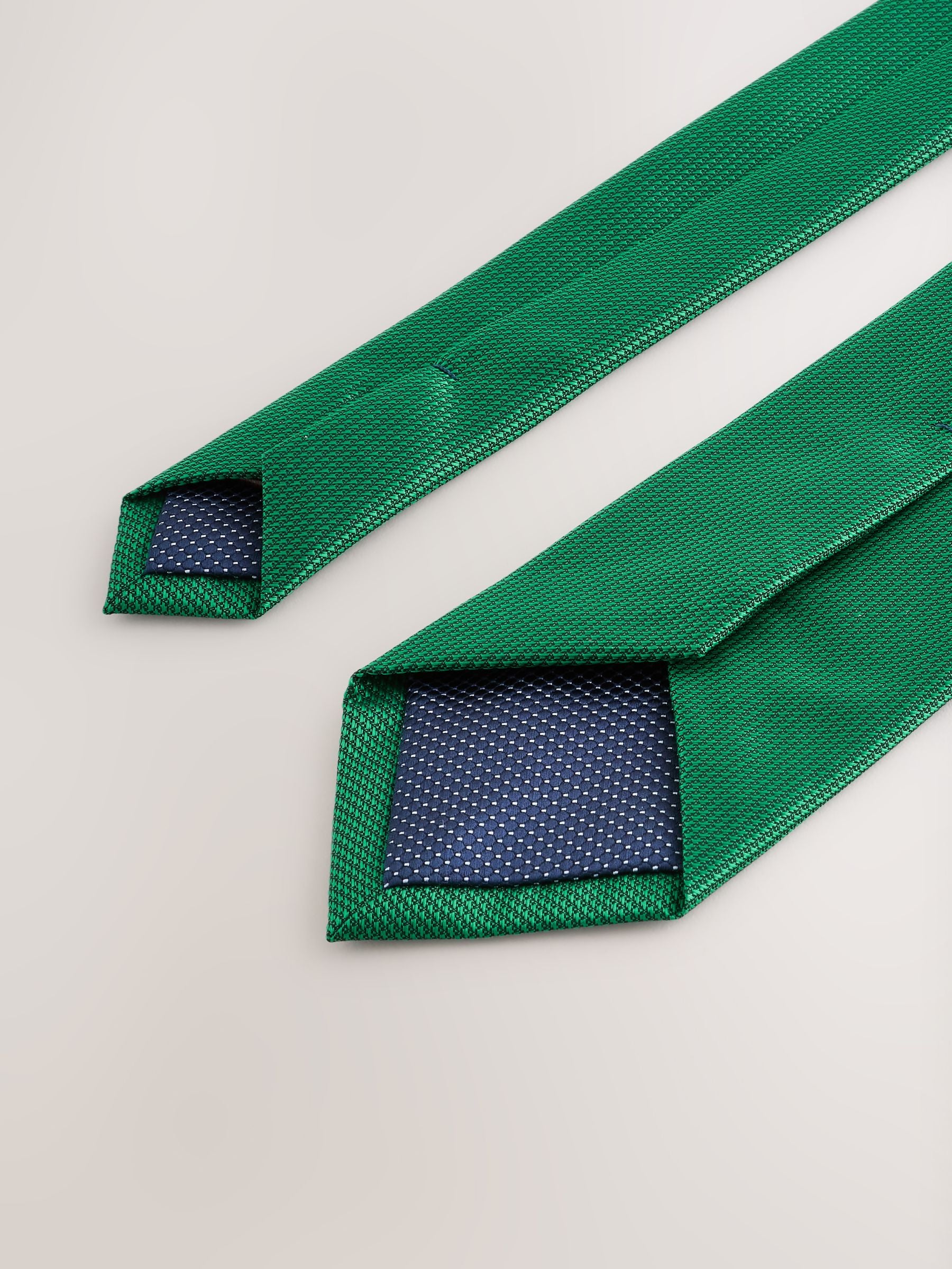 Buy Emerald Green - Slim - Textured Tie from Next Japan