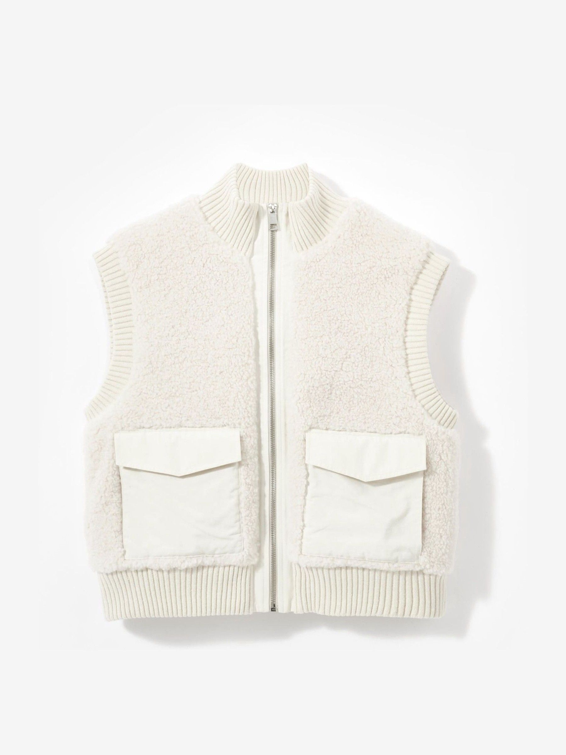 Buy Mint Velvet White Borg Knit Gilet from Next USA