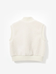 Mint Velvet White Borg Knit Gilet - Image 8 of 8