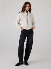 Mint Velvet Borg Mix Bomber Jacket - Slika 5 iz 8