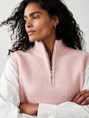 Mint Velvet Pink Cotton Blend Layered Tank Top Jumper - Image 3 of 7