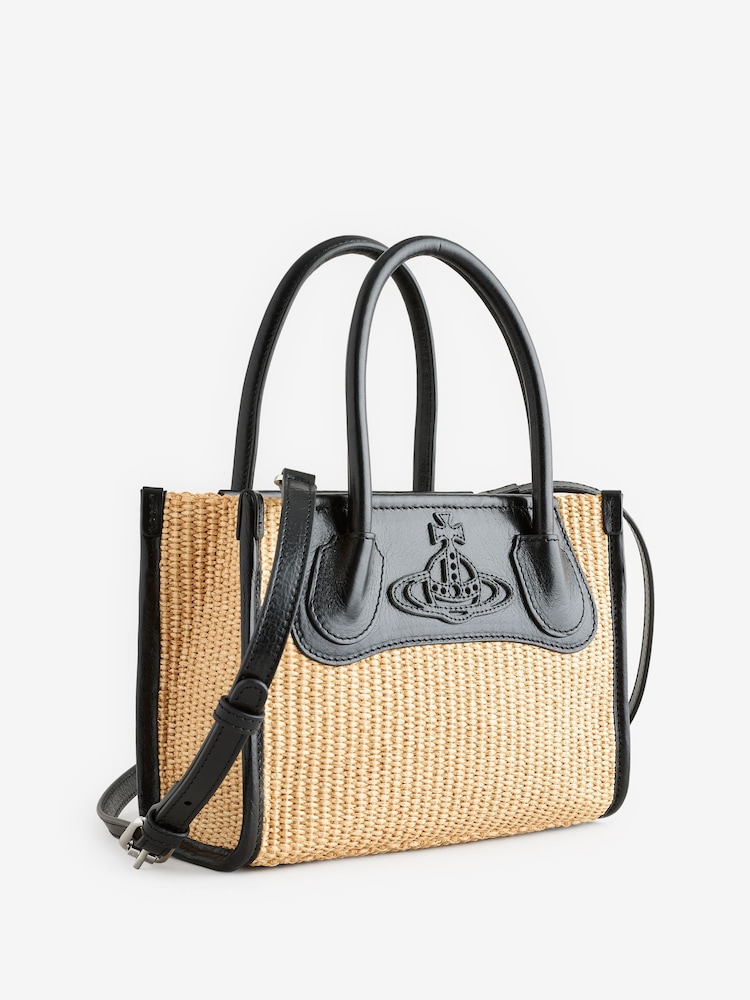 Vivienne Westwood Natural Troy Small Tote Cross-Body Bag - Image 2 of 7