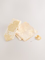 Yellow Tie Pocket Square and Pin Set - Image 1 of 4