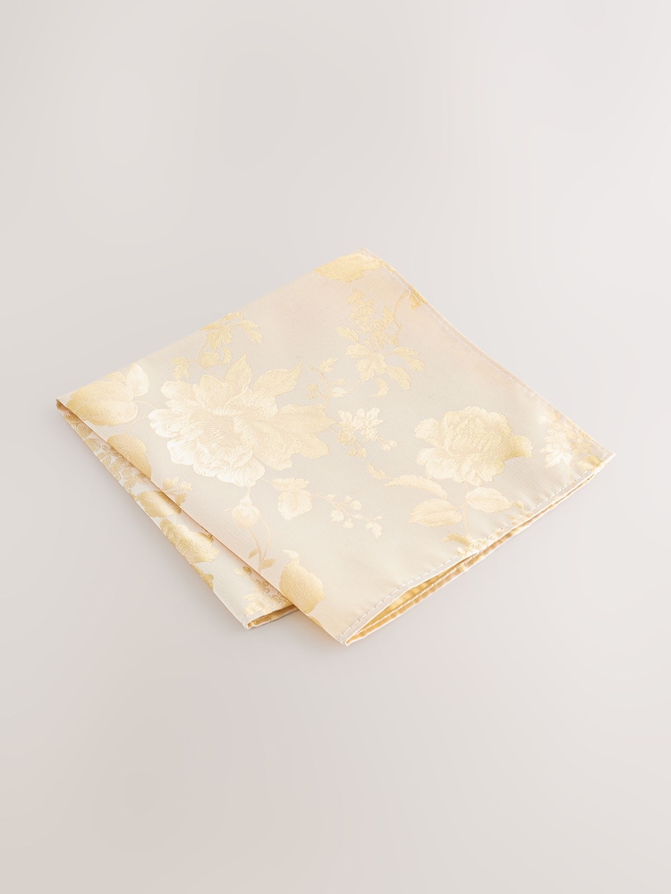 Yellow Tie Pocket Square and Pin Set - Image 2 of 4 Yellow Tie Pocket Square and Pin Set - Image 2 of 4