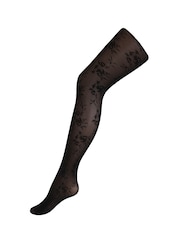 Pour Moi Black Floral Lace Tights - Image 3 of 3