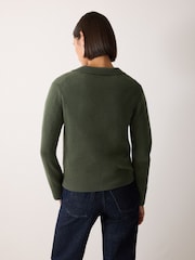 Jigsaw Green Wool Blend Collar Jumper - Image 4 of 5