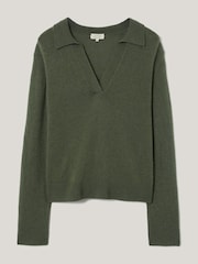 Jigsaw Green Wool Blend Collar Jumper - Image 5 of 5