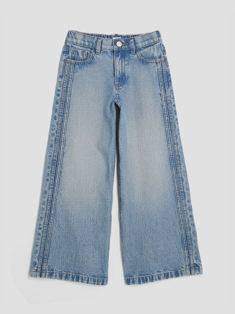 River Island Blue Wide Leg Jeans - Image 1 of 4