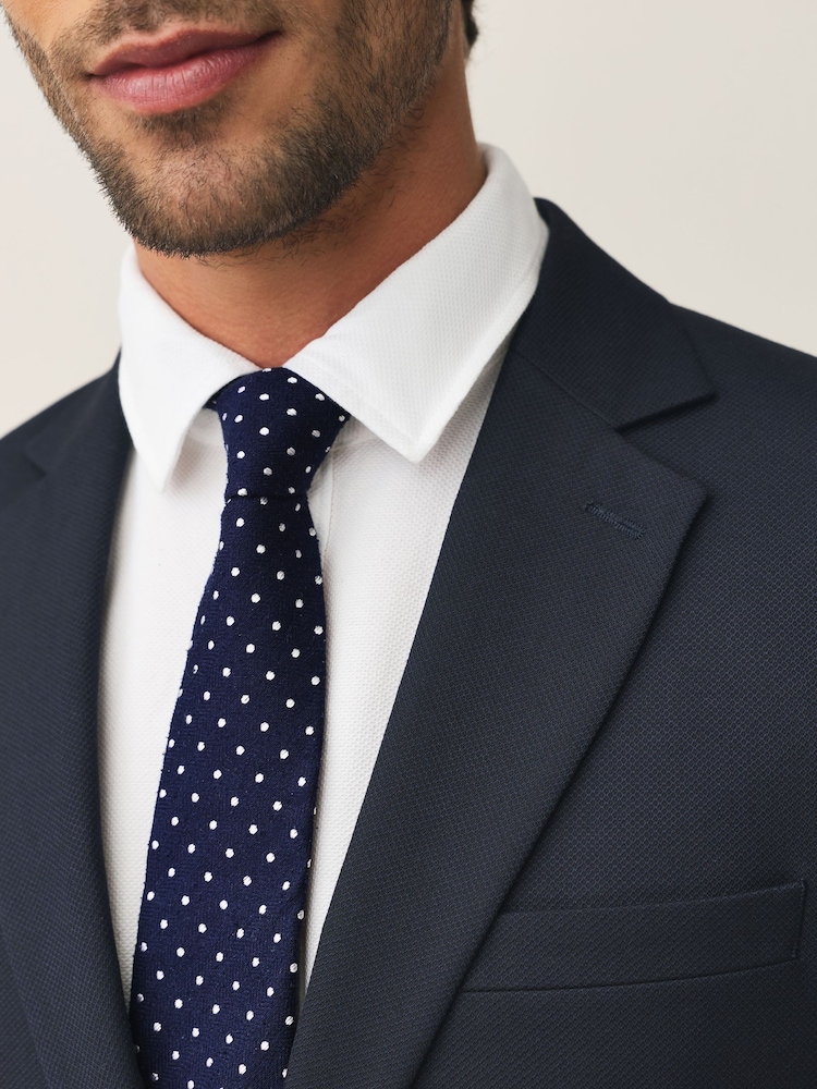 Navy Signature Silk Polka Dot Tie - Image 1 of 6