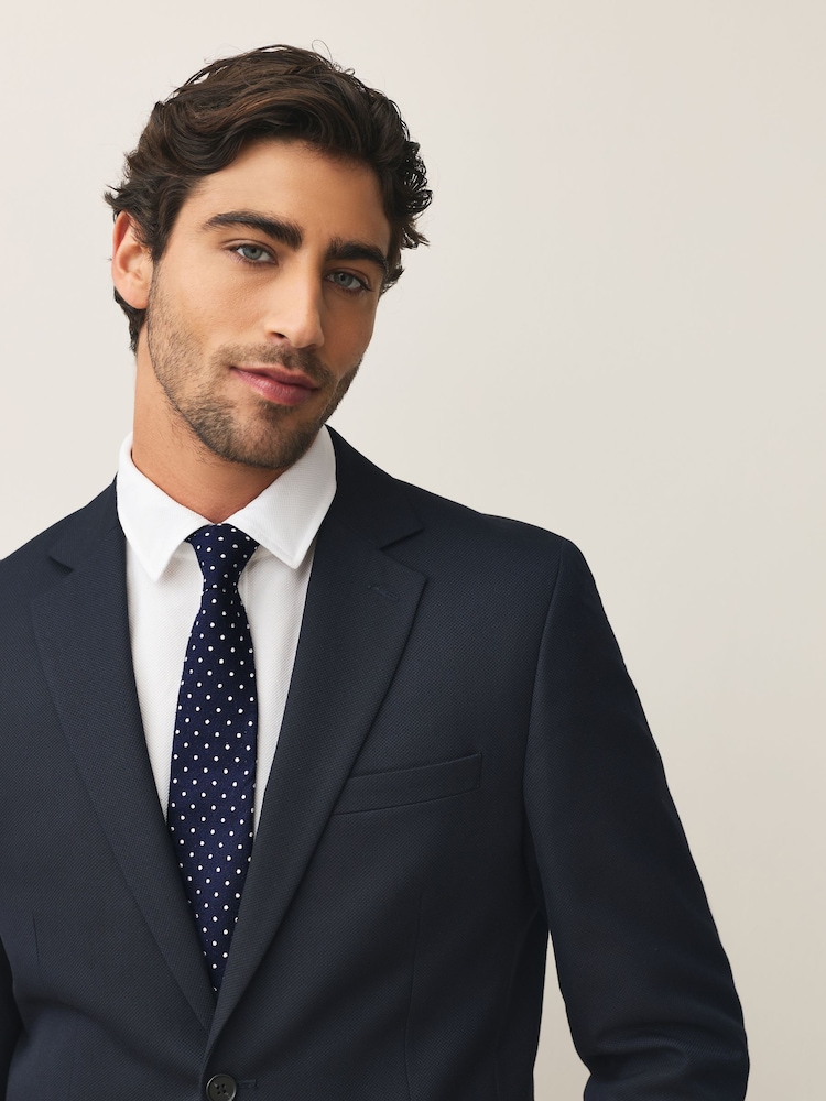 Navy Signature Silk Polka Dot Tie - Image 2 of 6