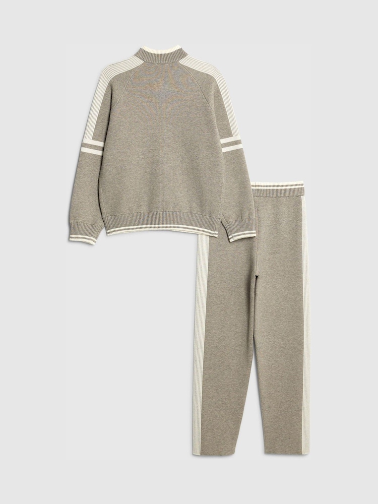 River Island Grey Baseball Top and Joggers Set - Image 2 of 5