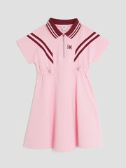 River Island Pink Drawcord Polo Dress - Image 1 of 4