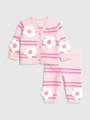 River Island Stripe Flower Cardigan and Leggings Set - صورة 1 من 5