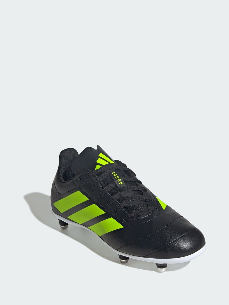 adidas Black Rugby Junior Soft Ground Boots - Image 1 of 4